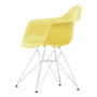 Vitra - Eames Plastic Armchair DAR RE, wit / citroen (viltglijders basic donker)