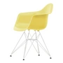 Vitra Eames Plastic Armchair DAR - RE, wit / citroen (viltglijders basic donker)