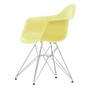 Vitra Eames Plastic Armchair DAR - RE, verchroomd / citroen (basisglijders van donker vilt)