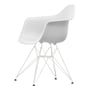 Vitra - Eames Plastic Armchair DAR RE, wit / katoenwit (basisglijders van donker vilt)