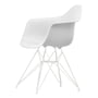 Vitra - Eames Plastic Armchair DAR RE, wit / katoenwit (basisglijders van donker vilt)