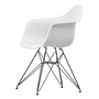Vitra Eames Plastic Armchair DAR - RE, basic donker / katoen wit (viltglijders basic donker)
