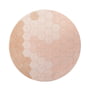 Lorena Canals - Honeycomb wasbaar vloerkleed, Ø 140 cm, lichtroze / ivoor / roze