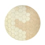 Lorena Canals - Honeycomb wasbaar tapijt, Ø 140 cm, ivoor / vanille / goudkleurig