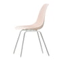 Vitra - Eames Plastic Side Chair DSX RE, verchroomd / zachtroze (basisglijders van donker vilt)