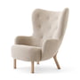 & Tradition - Petra Lounge Chair VB3, Hoge rug, geolied eiken / Karakorum 003