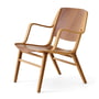 & Tradition - AX Lounge Chair met armleuningen HM11, noten / eiken gelakt