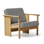 Form & Refine - Block Loungestoel, eiken wit geolied / zwart/wit 0004 (Nul)