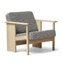 Form & Refine - Block Loungestoel, geolied eiken / zwart en wit 0004 (Nul)