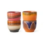 Hkliving - 70's Koffiemok rond 195 ml, java (set van 4)