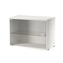 String - Vitrinekast met zwenkbare glazen deur, 58 x 30 cm, wit