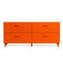 String - Relief Commode met poten, laag, 123 x 41 x 46,6 cm, oranje