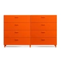 String - Relief Ladekast met poten, breed, 2 x 82 x 41 x 92,2 cm, oranje