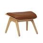 Umage - The Reader Ottoman, eiken naturel / cognac lederlook