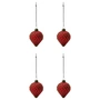 House Doctor - Hinda ornament, H 9,5 cm, rood (set van 4)