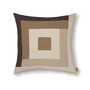 Ferm Living - Border Patchwork Kussen, 50 x 50 cm, koffie / donker zand