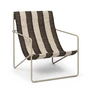 Ferm Living - Desert Lounge Chair, cashmere / gebroken wit / chocolade