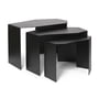 ferm Living - Shard Cluster Set tafel, zwart (set van 3)