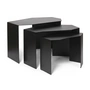 Ferm Living - Shard Cluster Set tafel, zwart (set van 3)