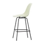 Vitra - Eames Fiberglass Barkruk, medium, basic dark / perkament (vilten glijders)