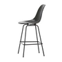Vitra - Eames Fiberglass Barkruk medium, basic dark / olifant hide-grijs (vilten glijders)
