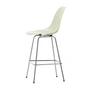 Vitra - Eames Fiberglass Barkruk, medium, verchroomd / perkament (vilten glijders)