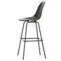 Vitra - Eames Fiberglass Barkruk, hoog, basic dark / olifant hide-grijs (vilten glijders)
