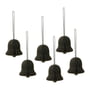 Broste Copenhagen - Chime Bell decoratieve hanger, Ø 4,5 x H 5 cm, tijm (set van 6)