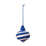 Broste Copenhagen - Pulp Spinning Top decoratieve hanger, Ø 7,5 x H 9 cm, intens blauw