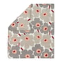 Marimekko - Unikko Dekbedovertrek, 240 x 220 cm, gebroken wit / warm grijs / roze