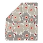 Marimekko - Unikko Dekbedovertrek, 240 x 220 cm, gebroken wit / warm grijs / roze