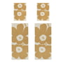 Marimekko - Unikko & Badhanddoekset, gebroken wit / stro (set van 4) (60th Anniversary Collection)