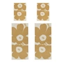 Marimekko - Unikko Handdoek & Badhanddoekenset, gebroken wit / stro (set van 4) (60th Anniversary Collection)