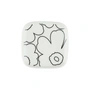 Marimekko - Oiva Piirto Unikko bord, 10 x 10 cm, wit / zwart