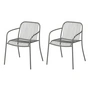 Blomus - Yua Wire Outdoor Fauteuil, granietgrijs (set van 2)