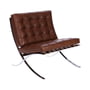 Barcelona Knoll - Relax fauteuil, chroom / leer bruin Venezia