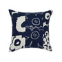 Marimekko - Unikko Kollaasi kussenhoes, 50 x 50 cm, linnen / donker marineblauw (60th Anniversary Collection)