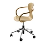 Thonet - S 220 FDRW Bureaustoel met wielen, eiken / gepolijst aluminium frame