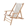 Jan Kurtz Maxx Deckchair Designers Guild - Teak, bekleding Strepen lichtgrijs