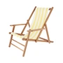 Jan Kurtz Maxx Deckchair Designers Guild - Teak, bekleding Strepen geel