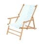 Jan Kurtz Maxx Deckchair Designers Guild - Teak, bekleding Amlapura Aqua