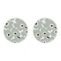 Marimekko Oiva Unikko - Bord, Ø 25 cm, wit / lichtgrijs / zand / donkerblauw (set van 2)