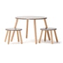 Kids Concept - Tafel en kruk, lichtbruin