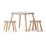 Kids Concept - Tafel en kruk, lichtbruin