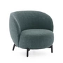 Kartell - Lunam Fauteuil, zwart / petrol (Curly stof)
