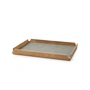 Lind DNA - Airy Teak Dienblad Square M, teak / Nupo lichtgrijs