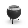 höfats - MOON 45 Vuurschaal met lage voet, roestvrij staal / zwart