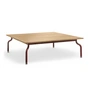 Magis - South Lage tuintafel, 120 x 120 cm, teak / bordeaux