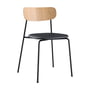 Andersen Furniture - Scope Stoel, zwart frame / eiken wit / zwart leer