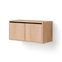 New Works - Wandkast met deuren, laag, natuurlijk eiken